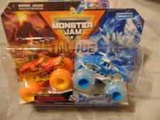 2024 FIRE & ICE GRAVE DIGGER & EL TORO LOCO SPIN MASTER Monster Jam TRUCKS