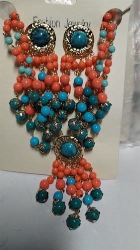 (LOT #02) LOT OF 6 CARDED STATEMENT NECKLACE & EARRING SETS