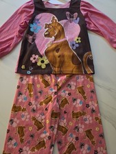 Warner Bros Scooby-Doo Girls 2PC Pajama Set Size 5 Pink Top  Pants NWT