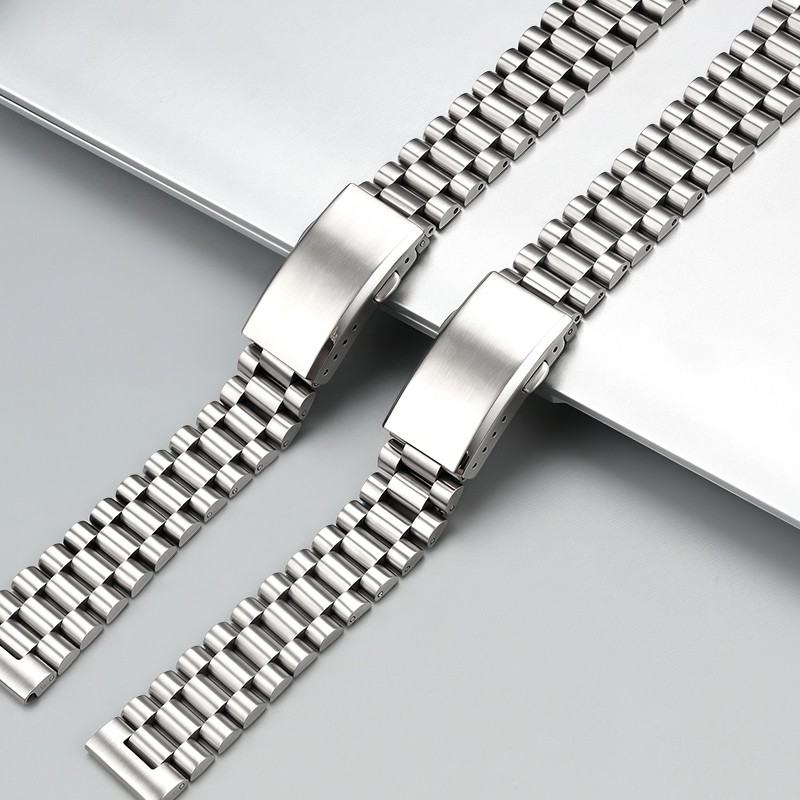 Silver 18mm 20mm 22mm Brushed Bracelet Stainless Steel Watch Band Universal