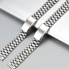 Silver 18mm 20mm 22mm Brushed Bracelet Stainless Steel Watch Band Universal
