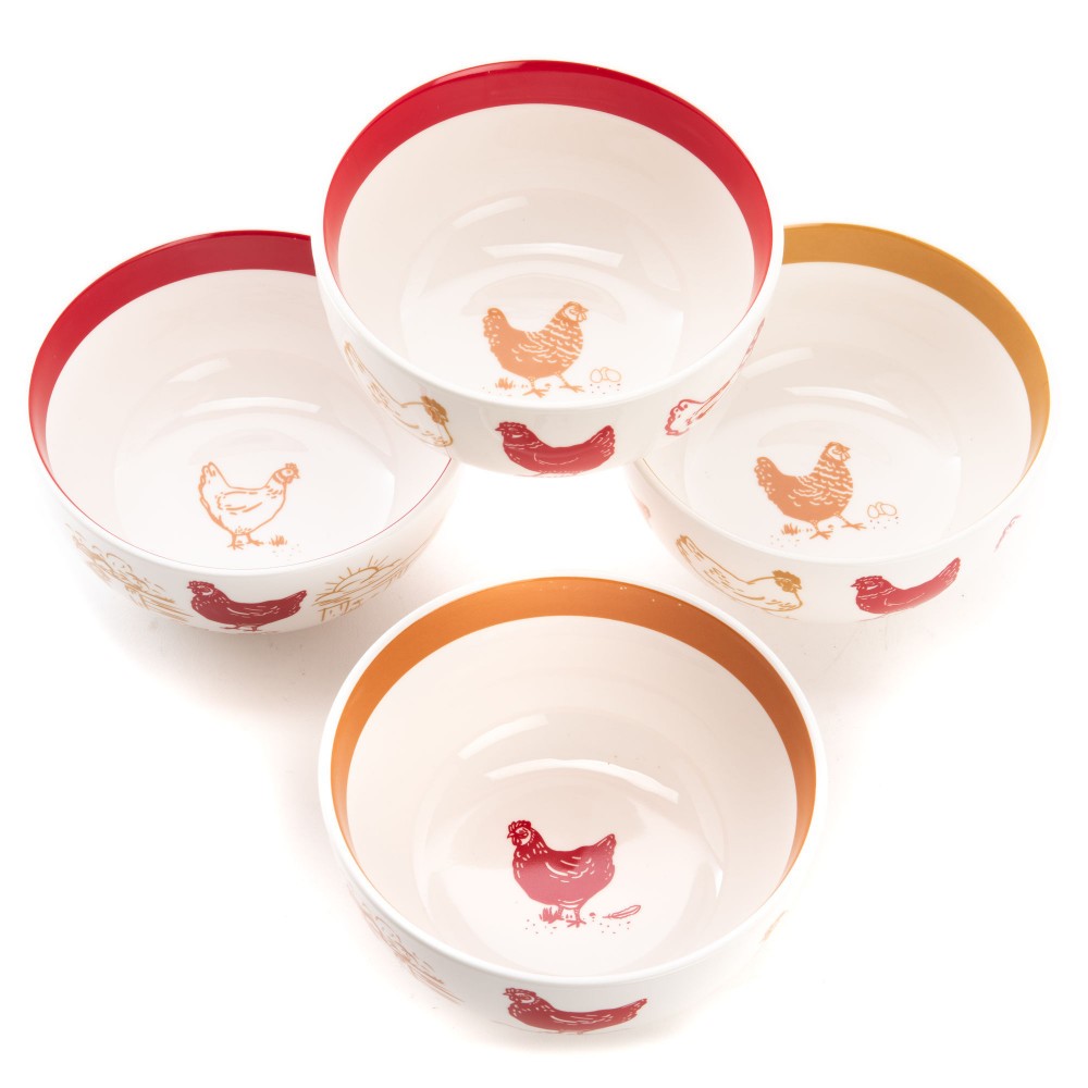 4 bols Maggie porcelaine 16.5 cm empilables pour gagner de la place en cuisine