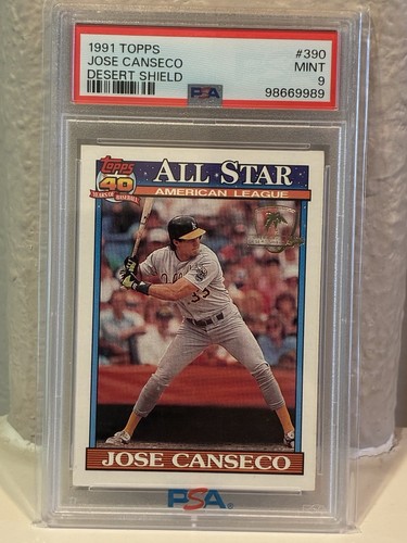 Jose Canseco #390 1991 Topps Desert Shield card