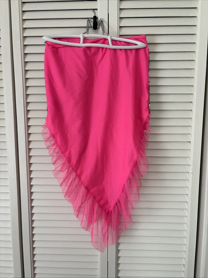 Juego de 2 FALDAS de cola de sirena Wonder Nation para niñas talla 10-12 para encubrimiento de natación Foto 3 de 4