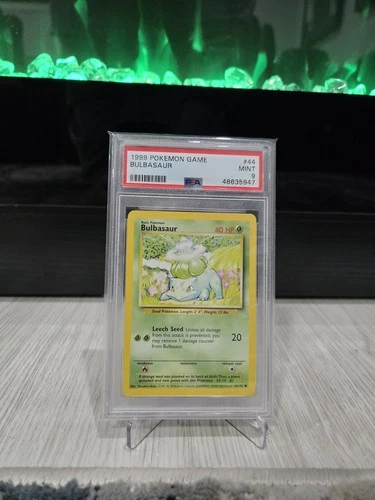 PSA 9 MINT Bulbasaur 44/102 1999 Pokemon Base Set Unlimited WOTC