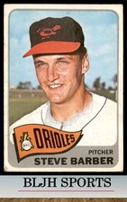 1965 Topps #113 Steve Barber Baltimore Orioles (B)
