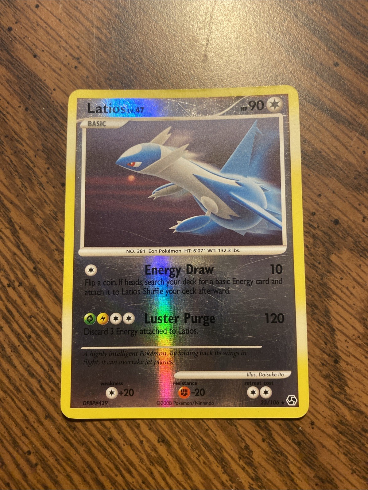 Latios lvl.47 Reverse Holo Rare #23/106 DP Great Encounters - LP+