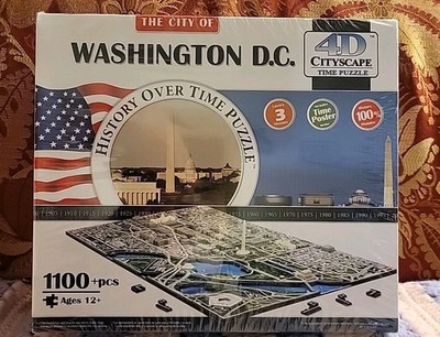 4D Cityscape Time Puzzle, Washington D.C. 1100+ Pieces, New Sealed . ages adult 