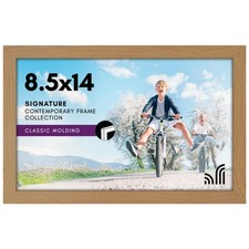 Americanflat 8.5x14 Picture Frame with Shatter-Resistant 8.5x14, Dark Oak