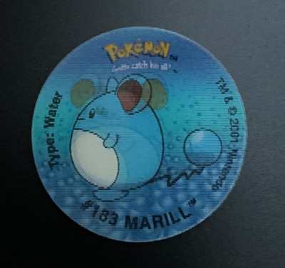 #183 Marill Pog Tazo Pokemon 2001  Wackelbild Chip Nintendo Lenticular