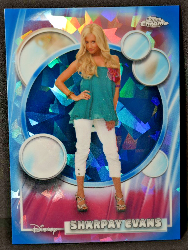 2026 TOPPS CHROME SAPPHIRE DISNEY SHARPAY EVANS BLUE REFRACTOR #184