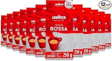 Image of Lavazza Qualità Rossa, Ground Coffee Espresso, 250 g (Pack of 12) FAST SHIPPING