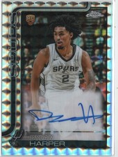 2025 Topps NBA Chrome DYLAN HARPER Geometric Auto SSP Rookie Rarer Than Orange
