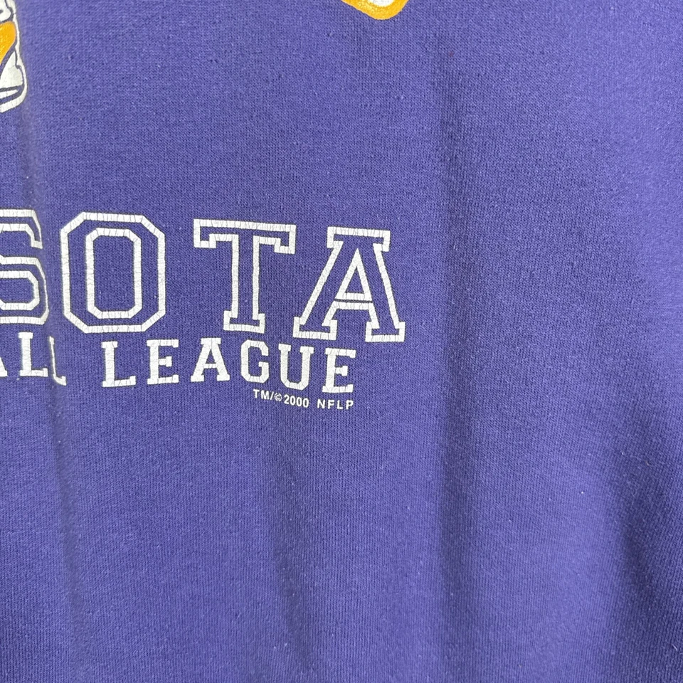 Sudadera De Colección Minnesota Vikings Para Hombres XL Púrpura Años 90 NFL Fútbol EE. UU. Foto 4 de 4