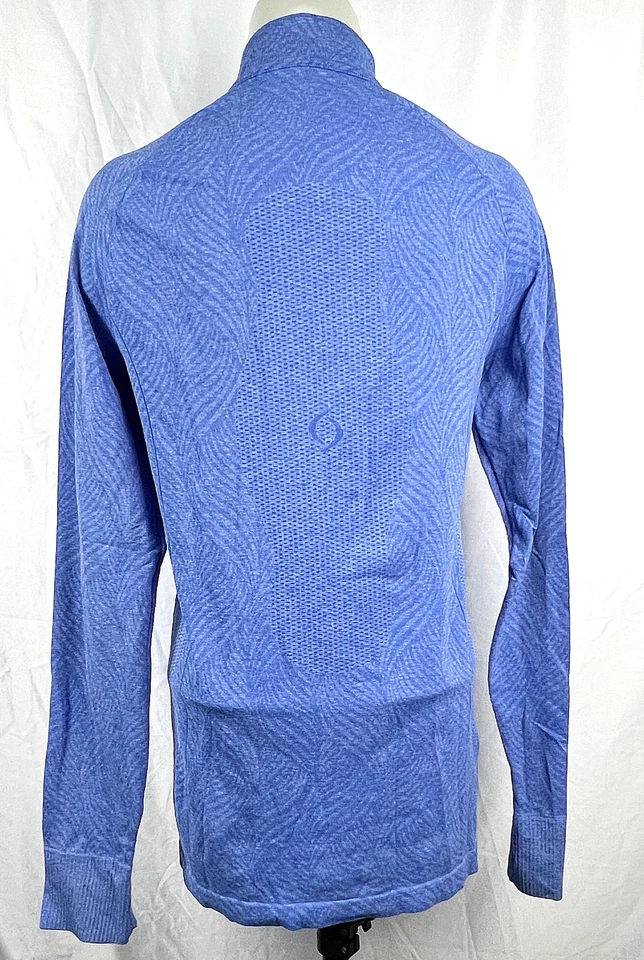 Camisa Moving Comfort Azul Nylon/Poliéster Capa Base Ropa Activa 1/2 Cremallera Cuello Simulado L Foto 2 de 2