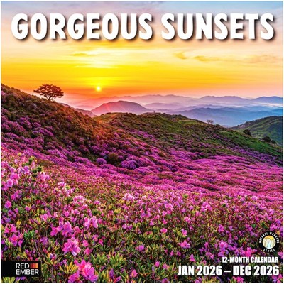 RED EMBER Gorgeous Sunsets 2026 Wall Calendar New 2026, 05