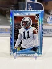2025 Panini Optic Nic Scourton Rated Rookie Prizm #270 Football (Rocket Emoji)
