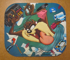 Looney Tunes Tasmanian Devil Mousepad 9''x8'' 1994 Warner Bros