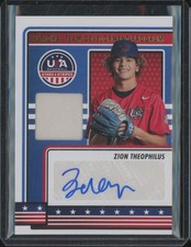 2023 Panini USA Stars & Stripes ZION THEOPHILUS Prospect Jersey Relic Auto JS1