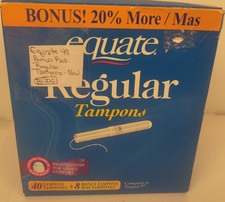 Equate 48 Bonus Pack Regular Tampons - New. (BLDG)