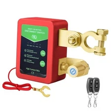 Kill Switch for Car - 12V Remote Battery Disconnect Switch Smart Voltage No LED