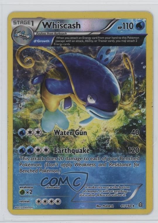 Whiscash Reverse Foil Pokémon XY Primal Clash #41