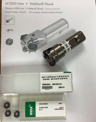 Metal Cutting Tools, Indexable Milling Cutters, WIDIA M1200 MINI 1-1 4  Face Mil
