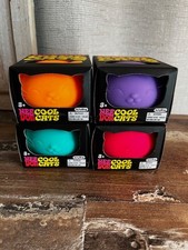 Schylling NeeDoh COOL CATS Squishy Authentic SEALED Purple, Pink, Orange, Blue
