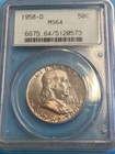 1958-D Franklin Half Dollar PCGS MS 64 90% Silver Old Green Holder — photo 1