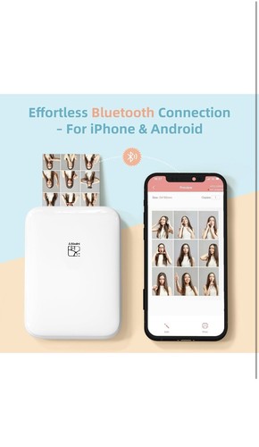 PRT 2x3 Mini Portable Bluetooth Photo Printer MT53,Instant AR Video Printing - 第 8/9 張圖片