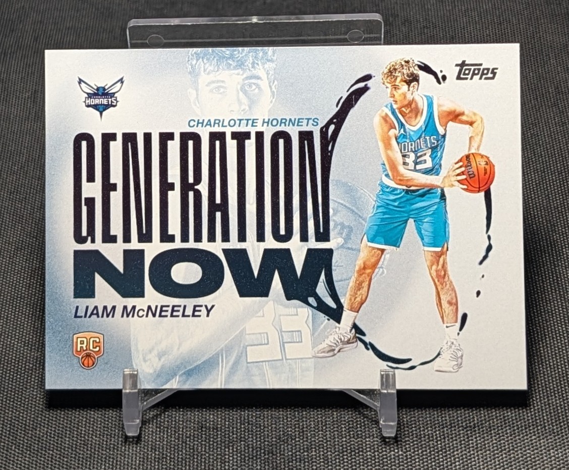 Liam McNeeley Generation Now Rookie RC 2025/26 Topps NBA Card #GN-29 Hornets