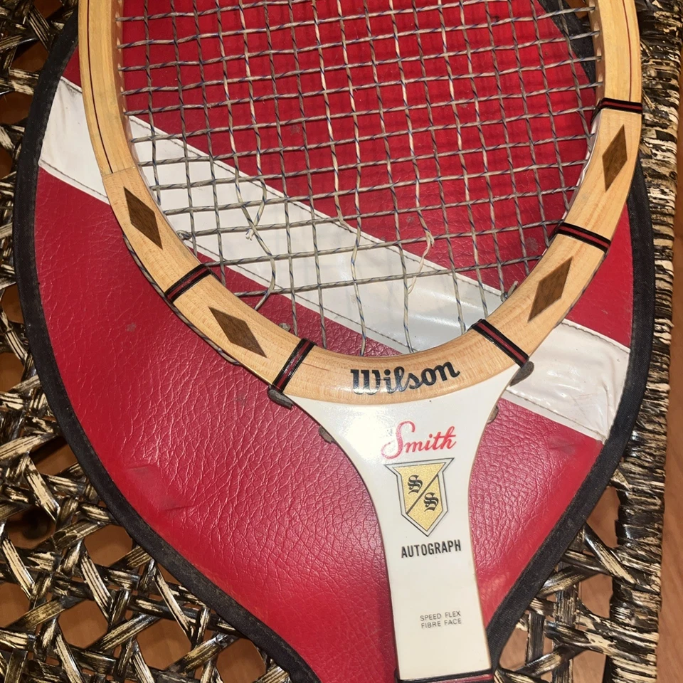 Raqueta de tenis de madera vintage Wilson Stan Smith autógrafa luz 4 1/2 hecha en EE. UU. Foto 2 de 4