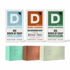 Duke Cannon Big Brick of Soap for Men, 3-Pack Variety – Triple Milled, 10oz Bars