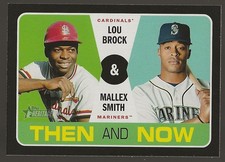 2020 Topps Heritage Baseball Lou Brock-Mallex Smith Then and Now Insert #TN-11