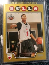 2008-09 Topps Gold Basketball 196 Derrick Rose Rookie Card RC - Only 2,008 made!
