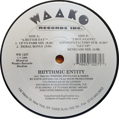 Rhythmic Entity - A Better Day (12'')