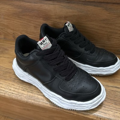 Maison Mihara Yasuhiro MMY Wayne Low Black White Leather Size 43/10 MSRP $360