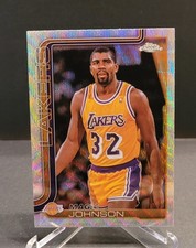 2025-26 Topps Chrome Basketball Magic Johnson Wave Refractor SP #244 Lakers