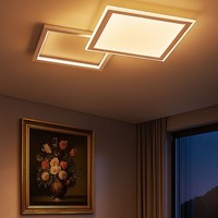 Deckenlampe Deckenleuchte Schlafzimmerlampe Alu Fernbedienung Dimmbar Cct Led