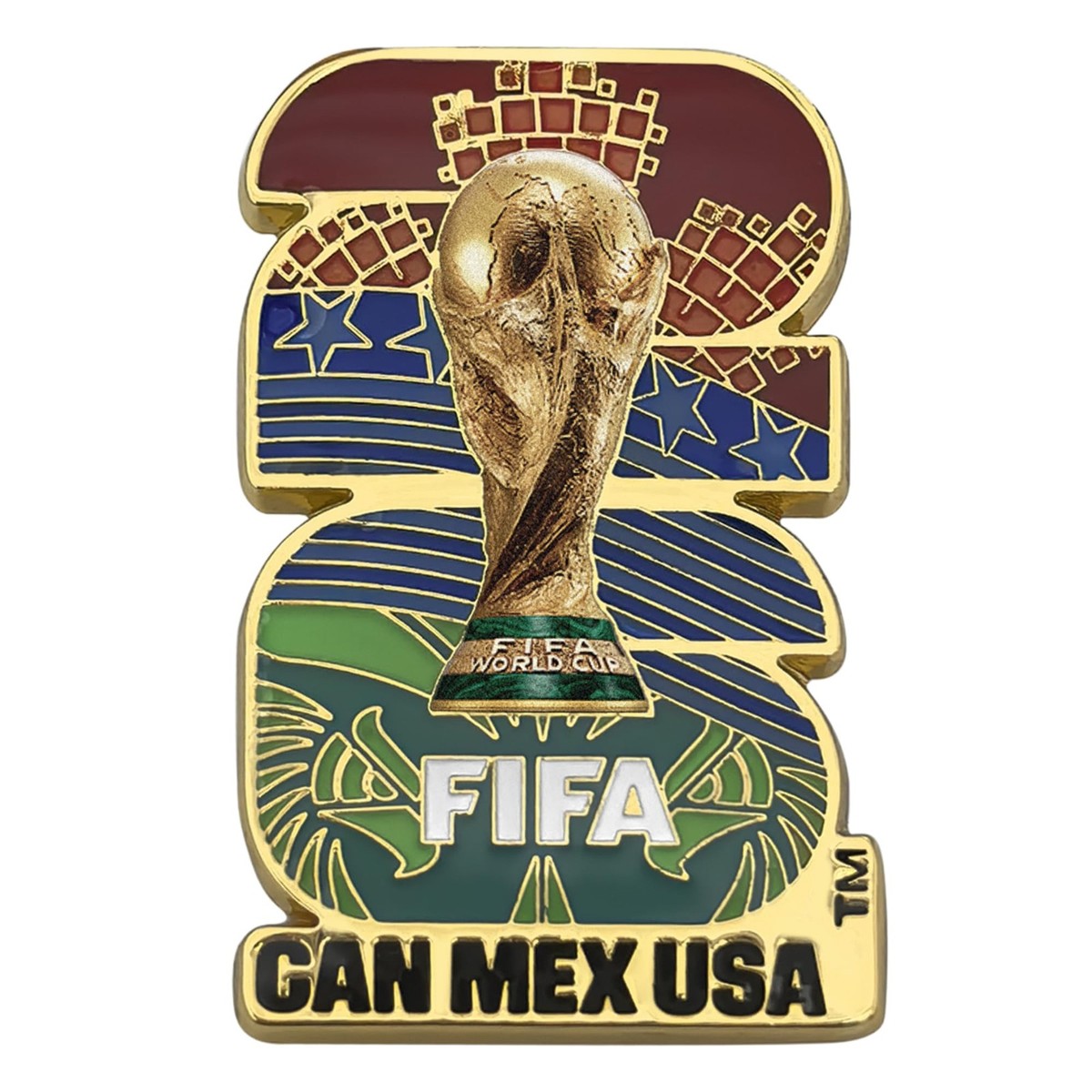 記念グッズ FIFA WORLD CUP THE GRASS OF FINAL MATCH Official FIFA World Cup 2026 Edition 1 inch, Red Blue & Green Host