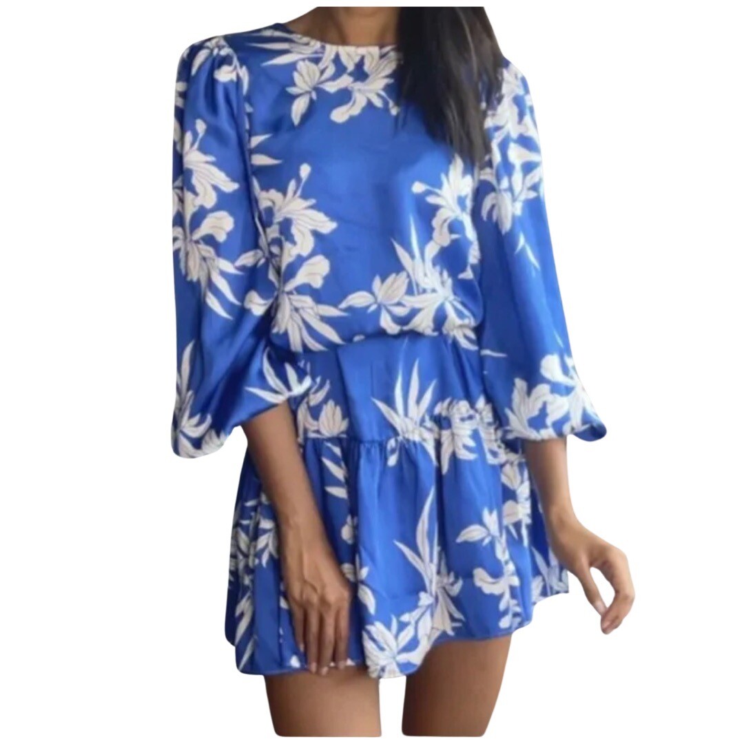 alexis blue mini dress Romina Mini Dress in Haze Blue