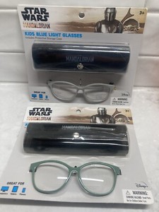 2-Pair Disney Star Wars The Mandalorian Kids Blue Light Glasses Baby Yoda NEW