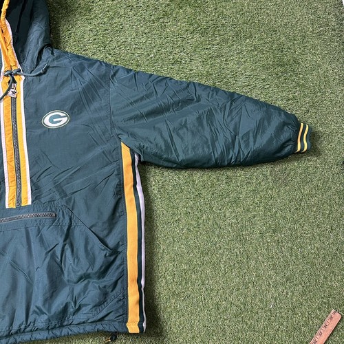 Green Bay Packers Starter Quilt Talla L Chaqueta de Invierno Pullover Bolsa Años 90 NFL USADA EN EXCELENTE ESTADO - Imagen 8 de 15