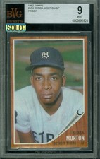 1962 TOPPS LOA #554 BUBBA MORTON SP PROOF BGS 9 MAC SOLO FINEST GRADE $800 CARD