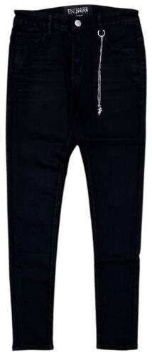Pantalones de mezclilla elásticos ajustados negros Cash de En Noir para hombre - Imagen 2 de 4