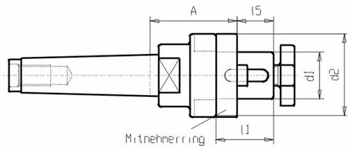 Kombi-Aufsteck.dorn MK/Gew. MK 3 x 27  von kfh - Bild 2 von 2