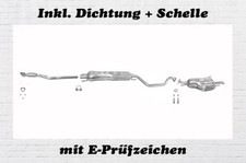 Auspuffanlage für Opel Zafira A 1.8 Auspuff Mitteltopf Endtopf Hosenrohr Schelle