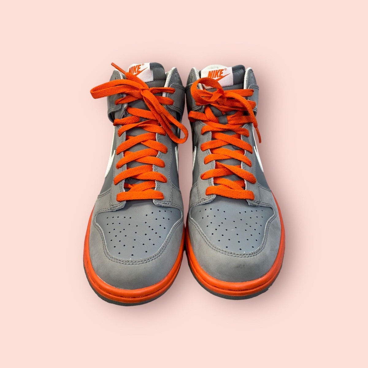 NIKE Dunk High Light Charcoal Team Orange Un Pigeon 317982  display picture 2