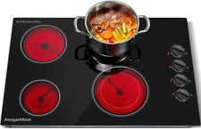 Electric Cooktop 30 Inch - 4 Burners Built-In Ceramic Cooktop, 30" Radiant Elect