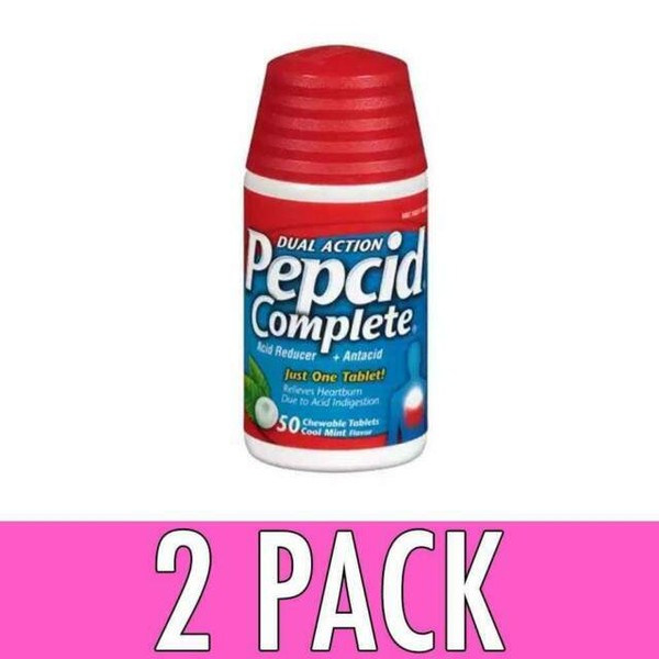 Pepcid 10800165 Complete Chewable Antacid Tablets 50 Counts for